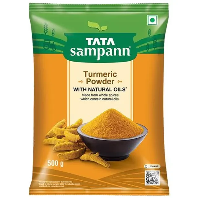 Tata Sampann Turmeric Powder-Arisina Pudi, 500 g-1.webp
